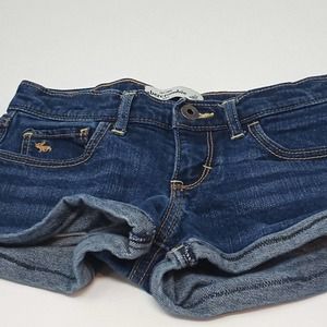 abercrombie Kids Big Girls Blue Denim Shorts with Cuffs Size 12